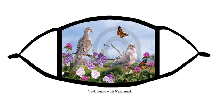 Mourning Dove (Grey) Face Mask