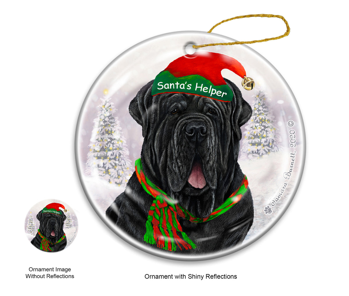 Neapolitan Mastiff - Santa's Helper Ornament