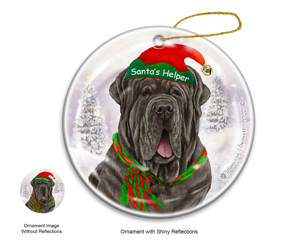 Neapolitan Mastiff Uncropp Tawny Ornament