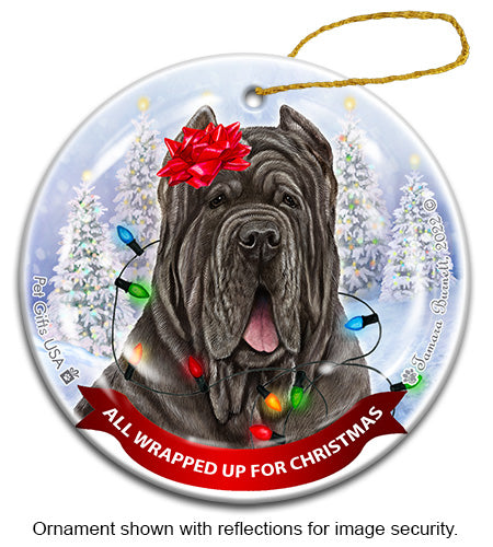 Mastiff Fawn All Wrapped Up Ornament
