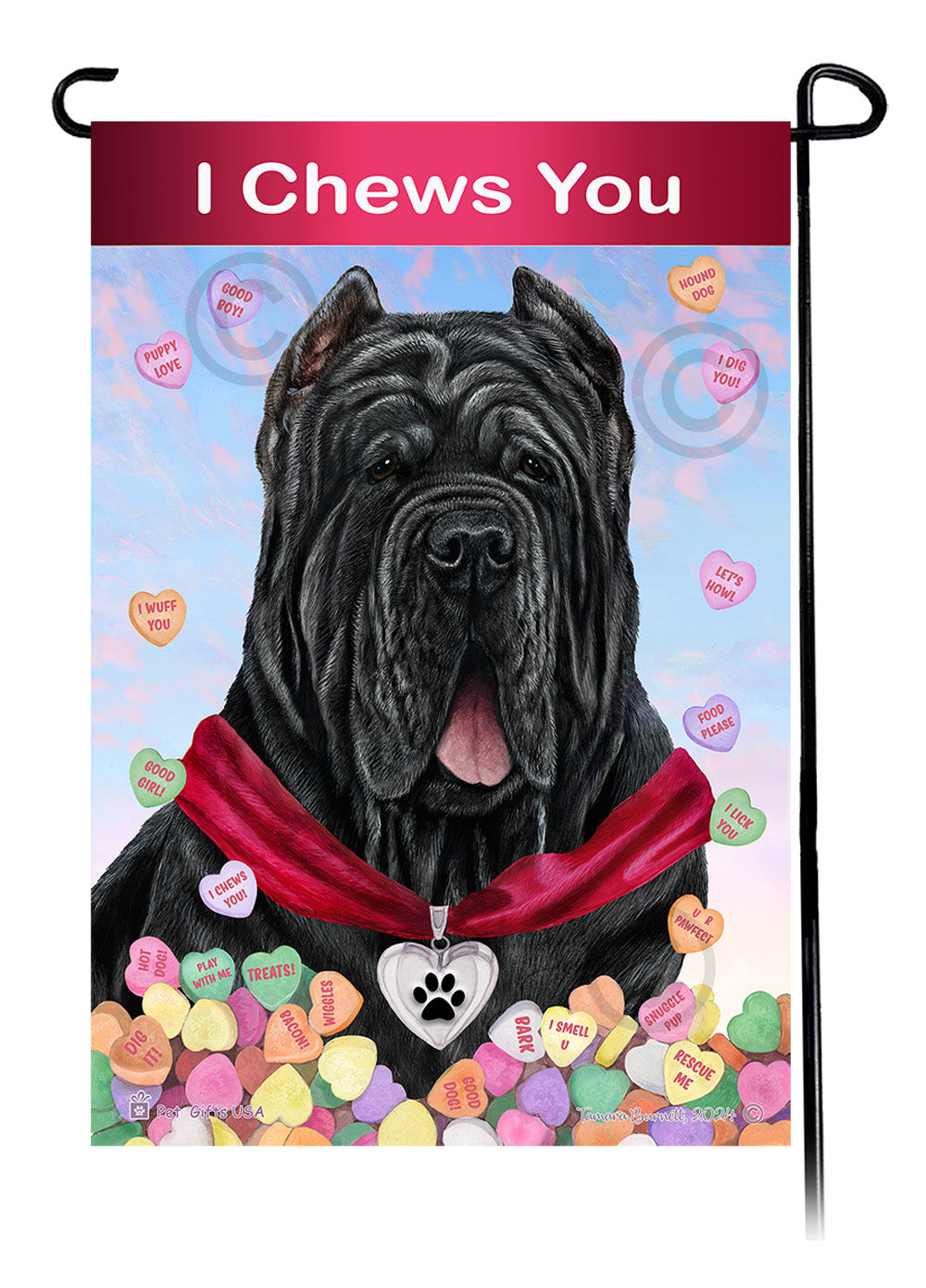 Mastiff Valentine Sweetheart - Garden Flag