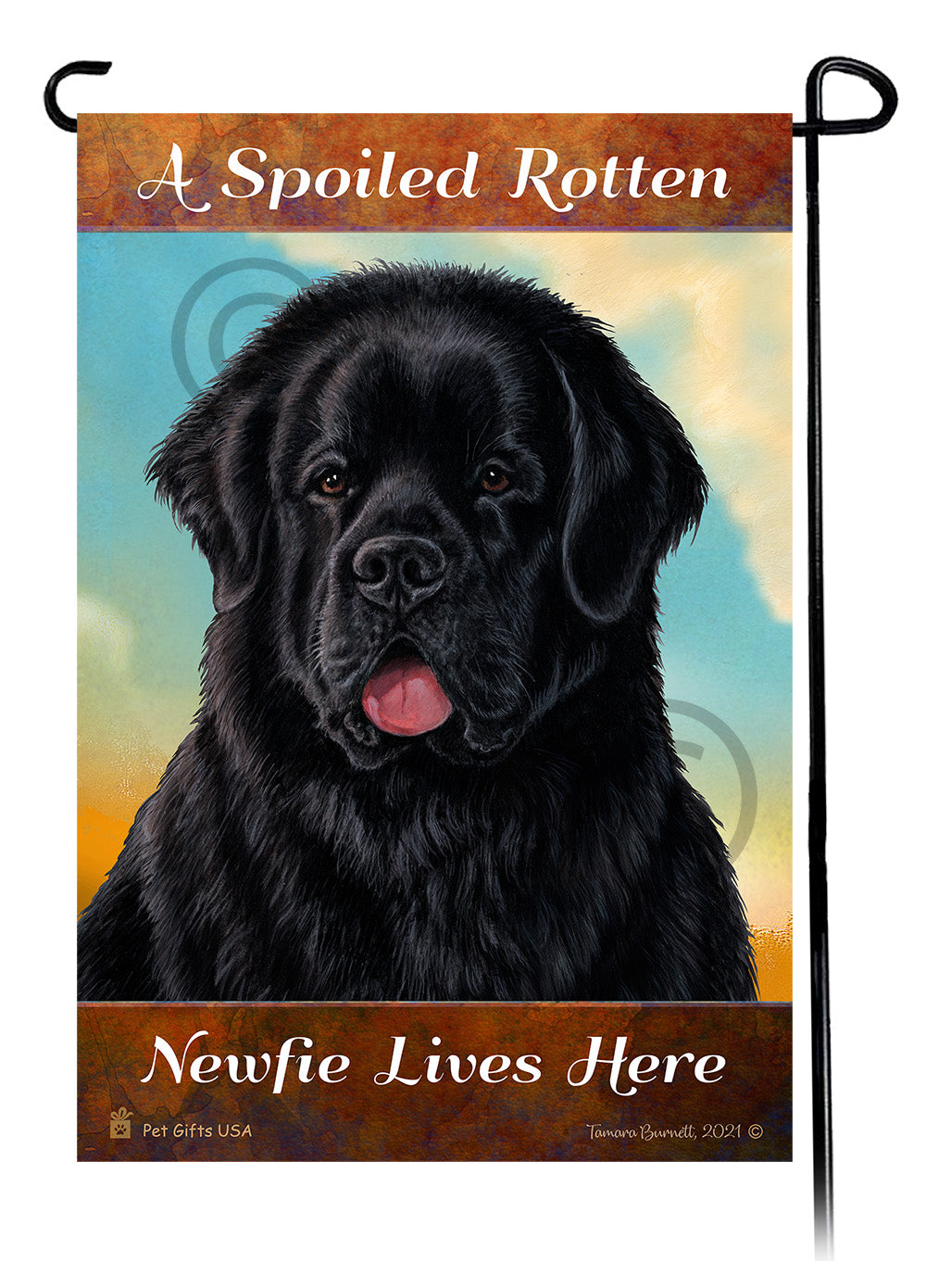 Newfoundland Spoiled Rotten Garden Flags