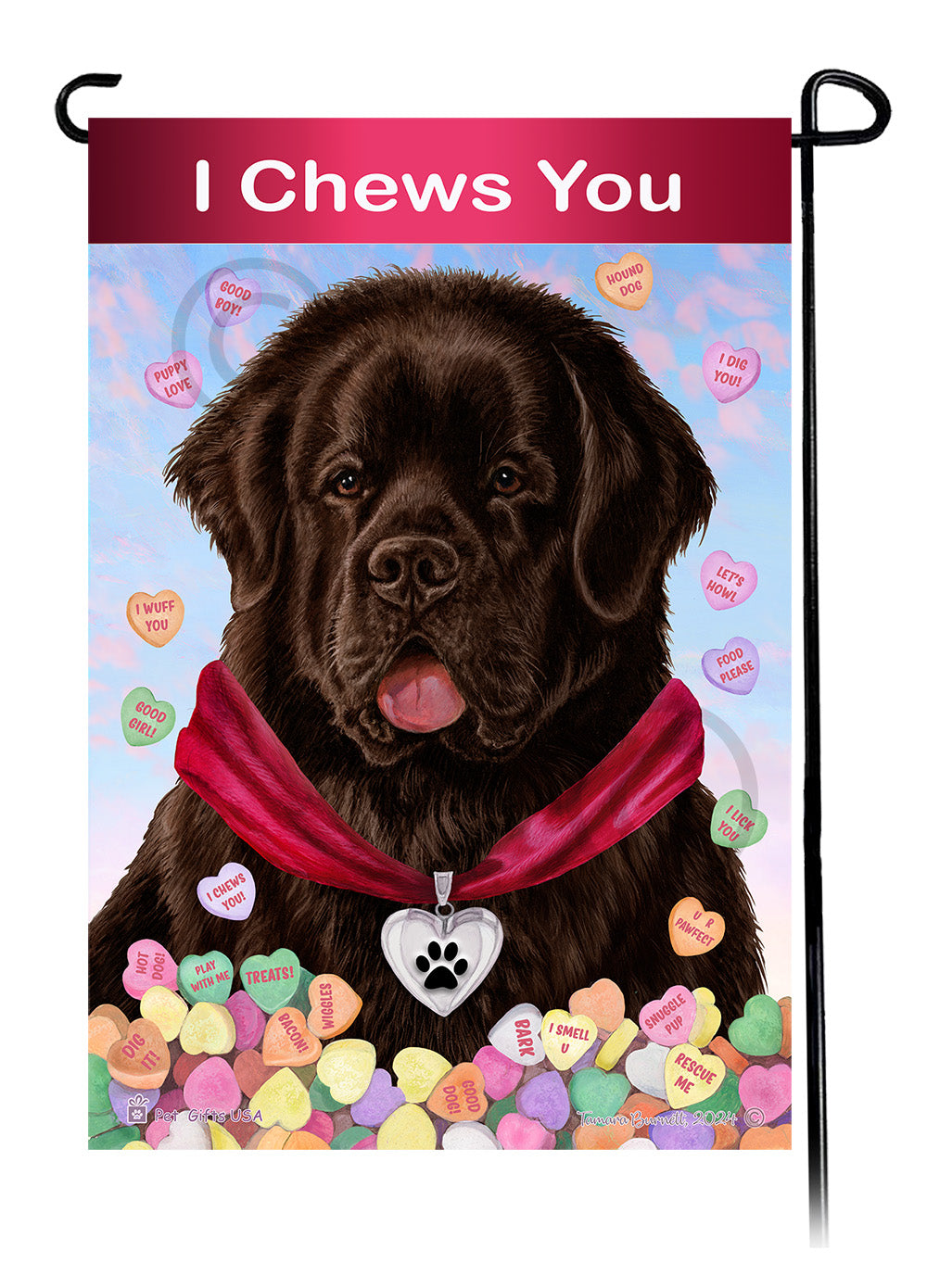 Newfoundland Valentine Sweetheart - Garden Flag