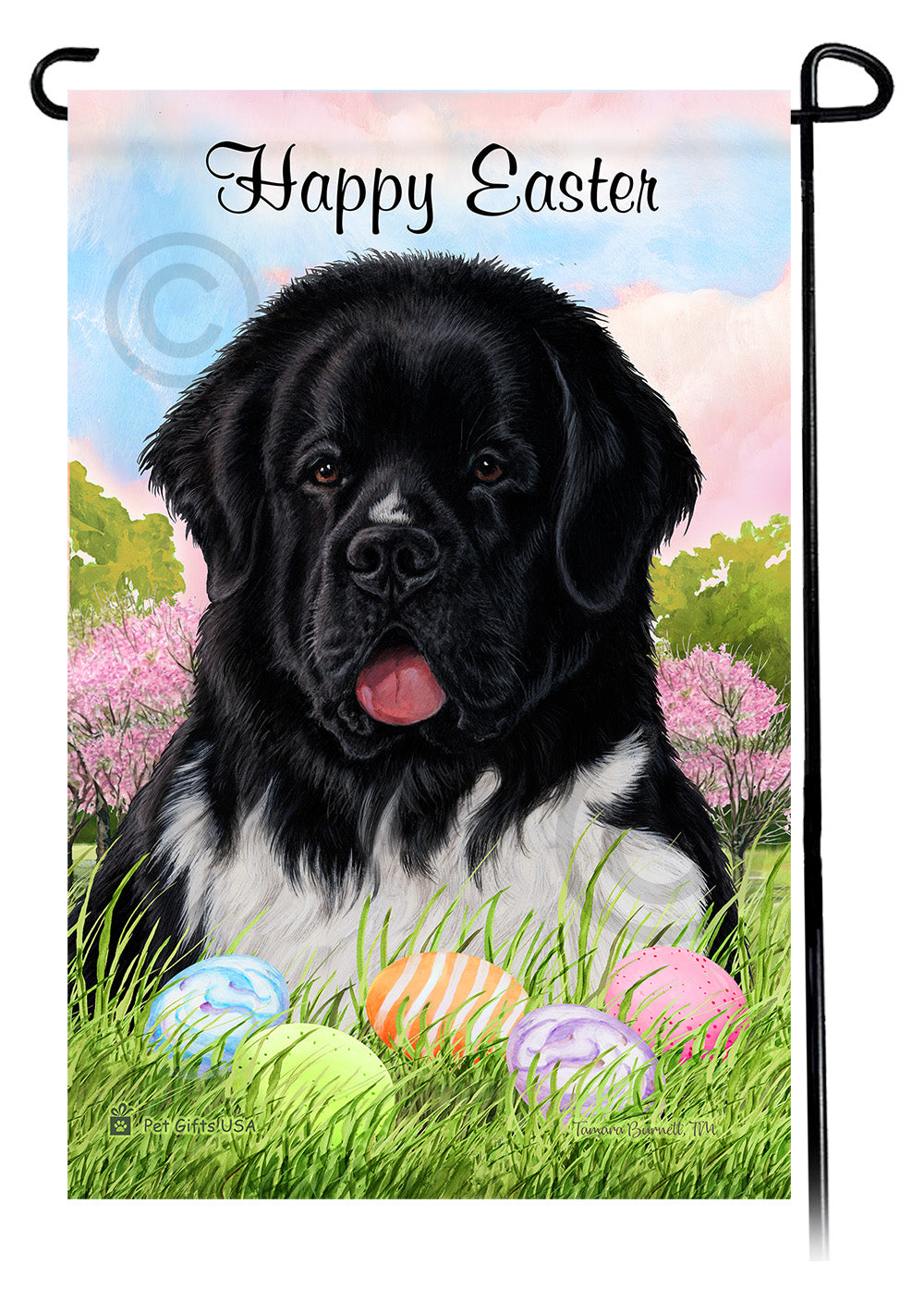 Newfoundland Happy Easter - Garden Flag