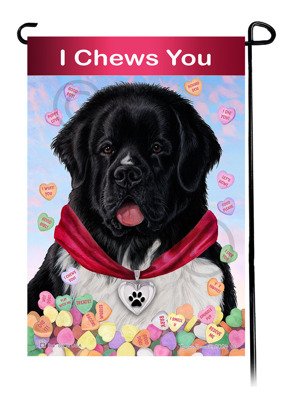 Newfoundland Valentine Sweetheart - Garden Flag