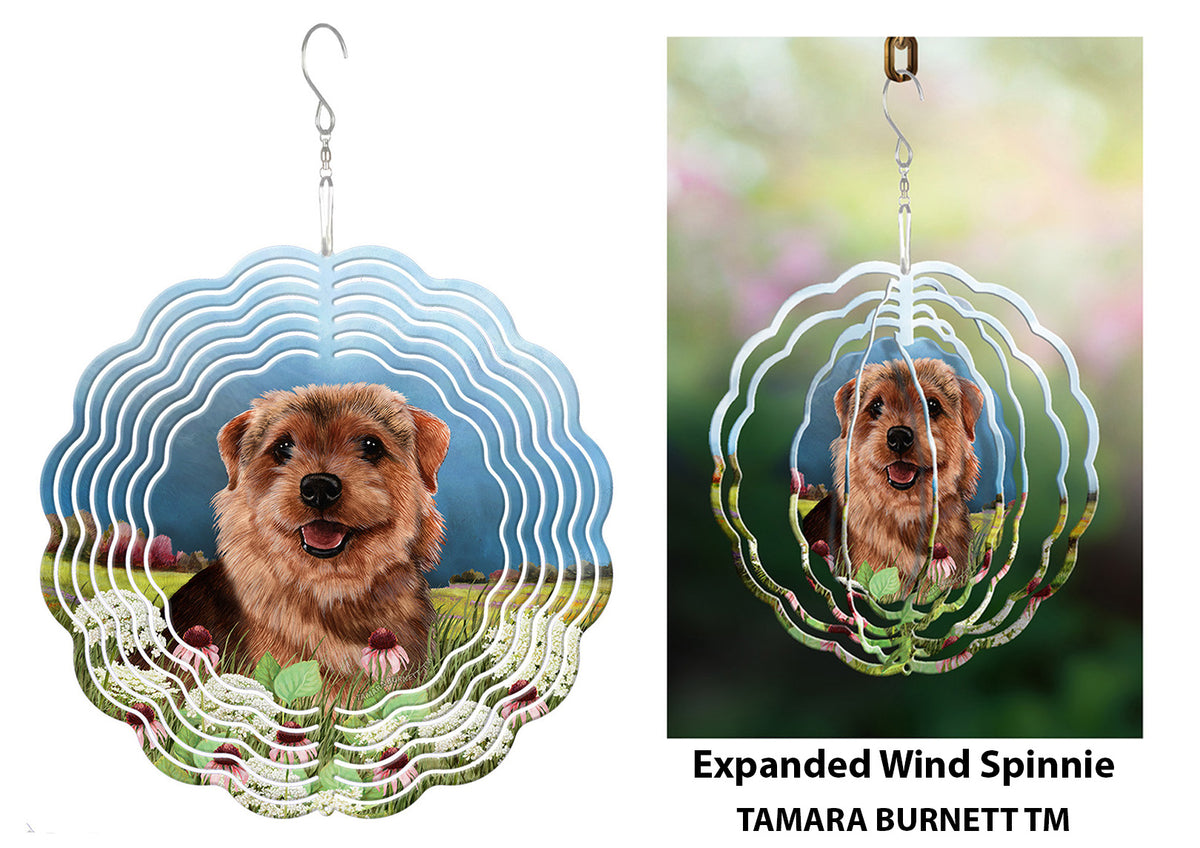 Norfolk Terrier Grizzle Wind Spinner