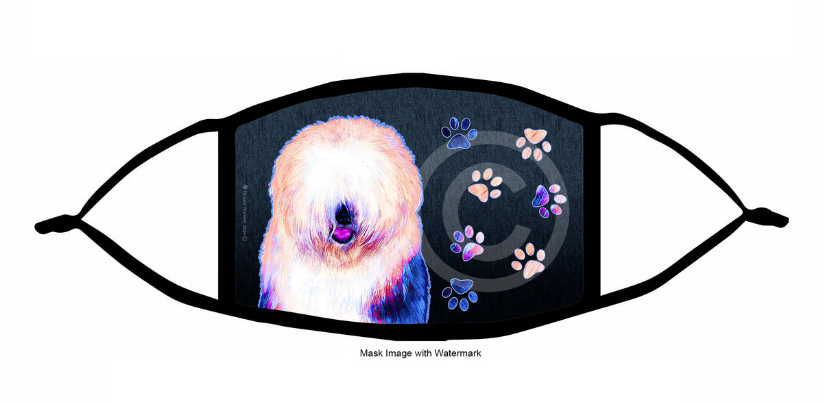 Old English Sheepdog Face Mask