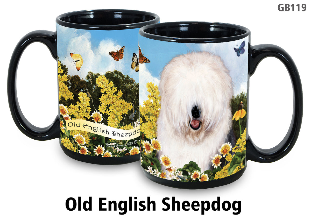 Old English Sheepdog - Garden Party Fun Mug 15 oz