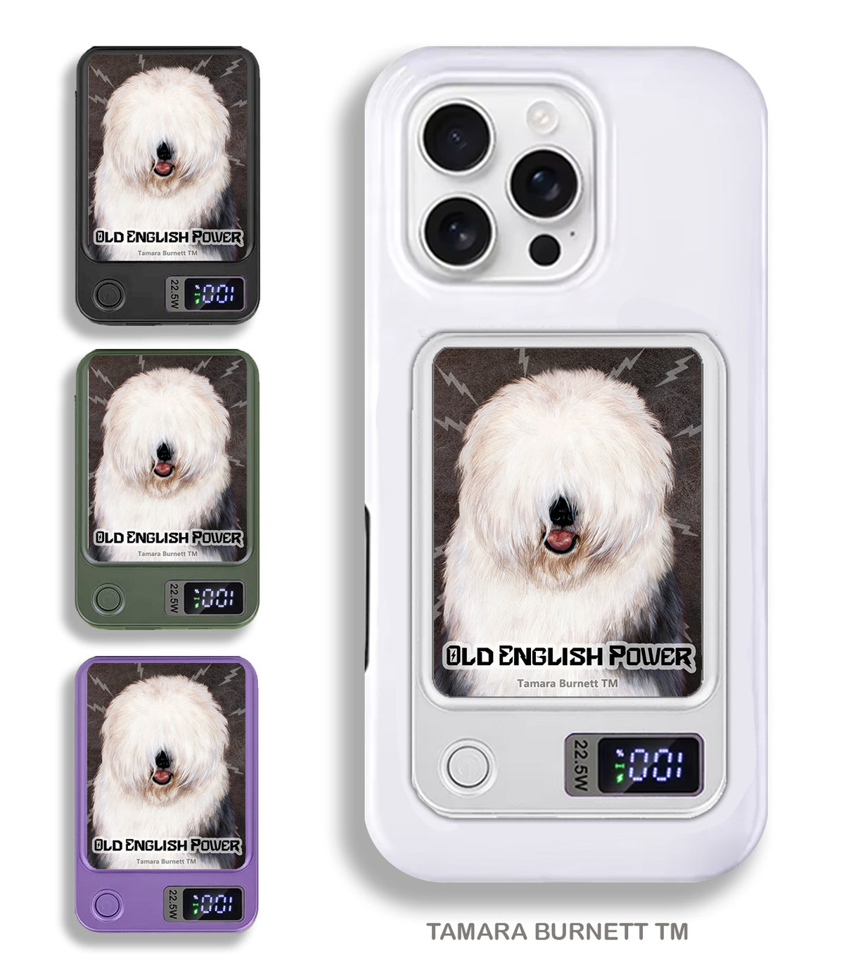 Old English Sheepdog Phone Bank Wireless Charger