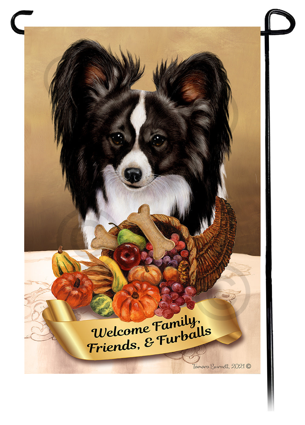 Papillon Thanksgiving Garden Flags