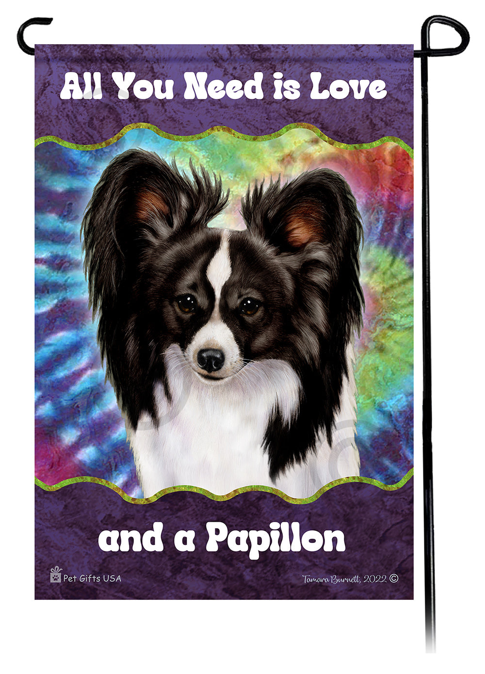 Papillon All You Need Is Love Garden Flags