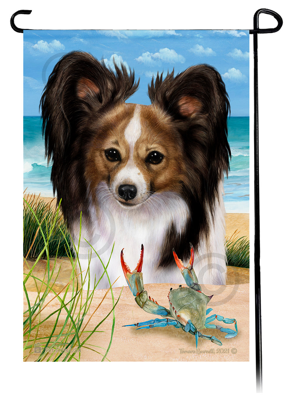 Papillon Summer Flowers Garden Flag