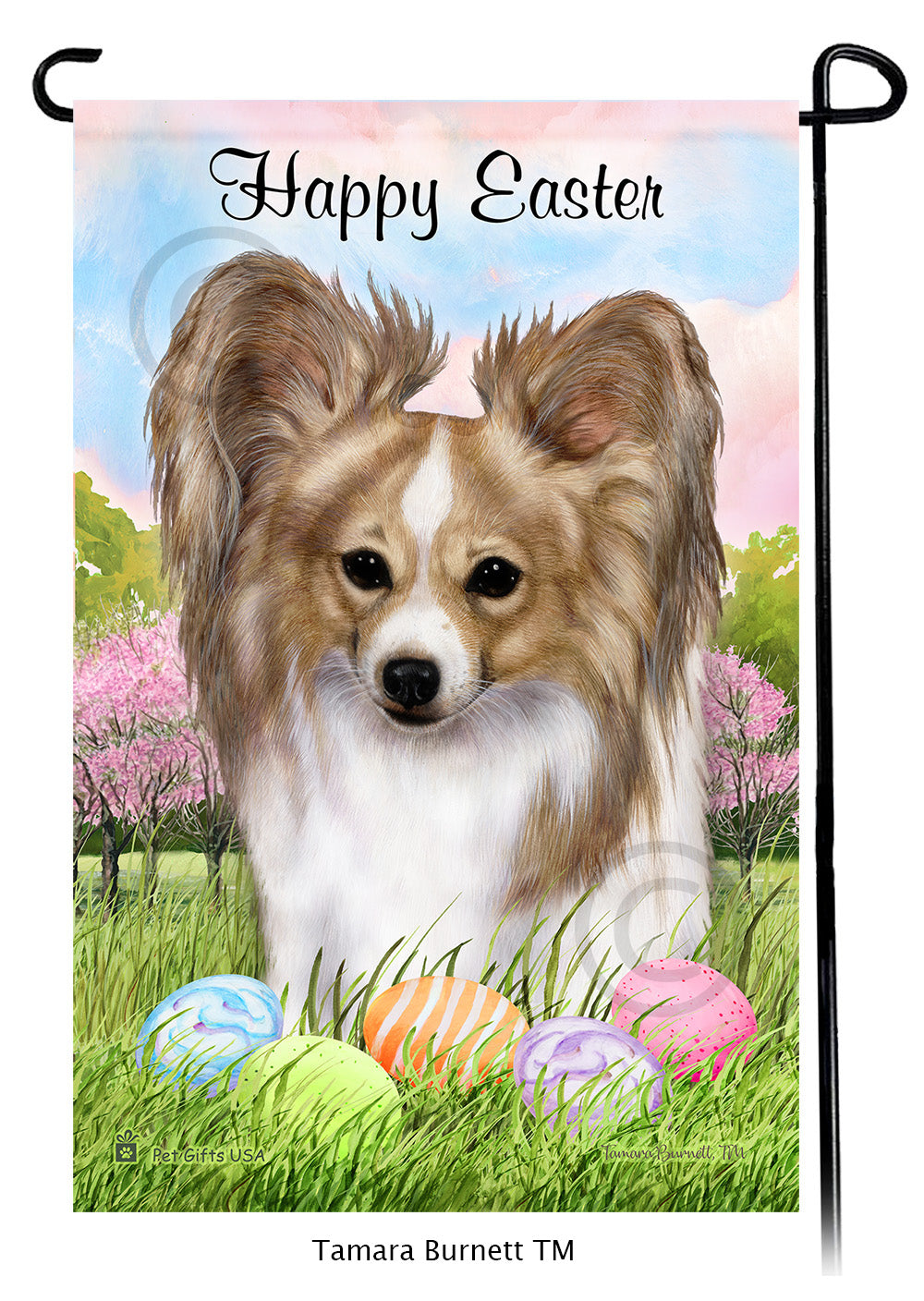 Papillon Happy Easter - Garden Flag