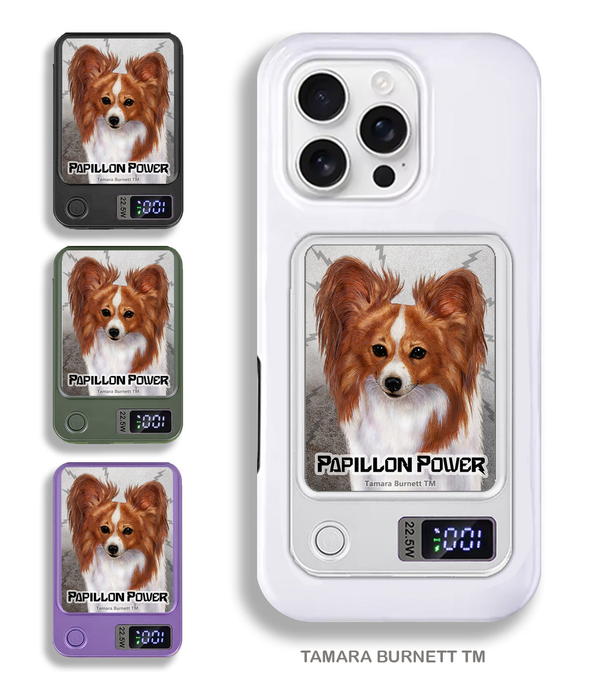 Papillon Red and White Phone Bank Wireless Charger