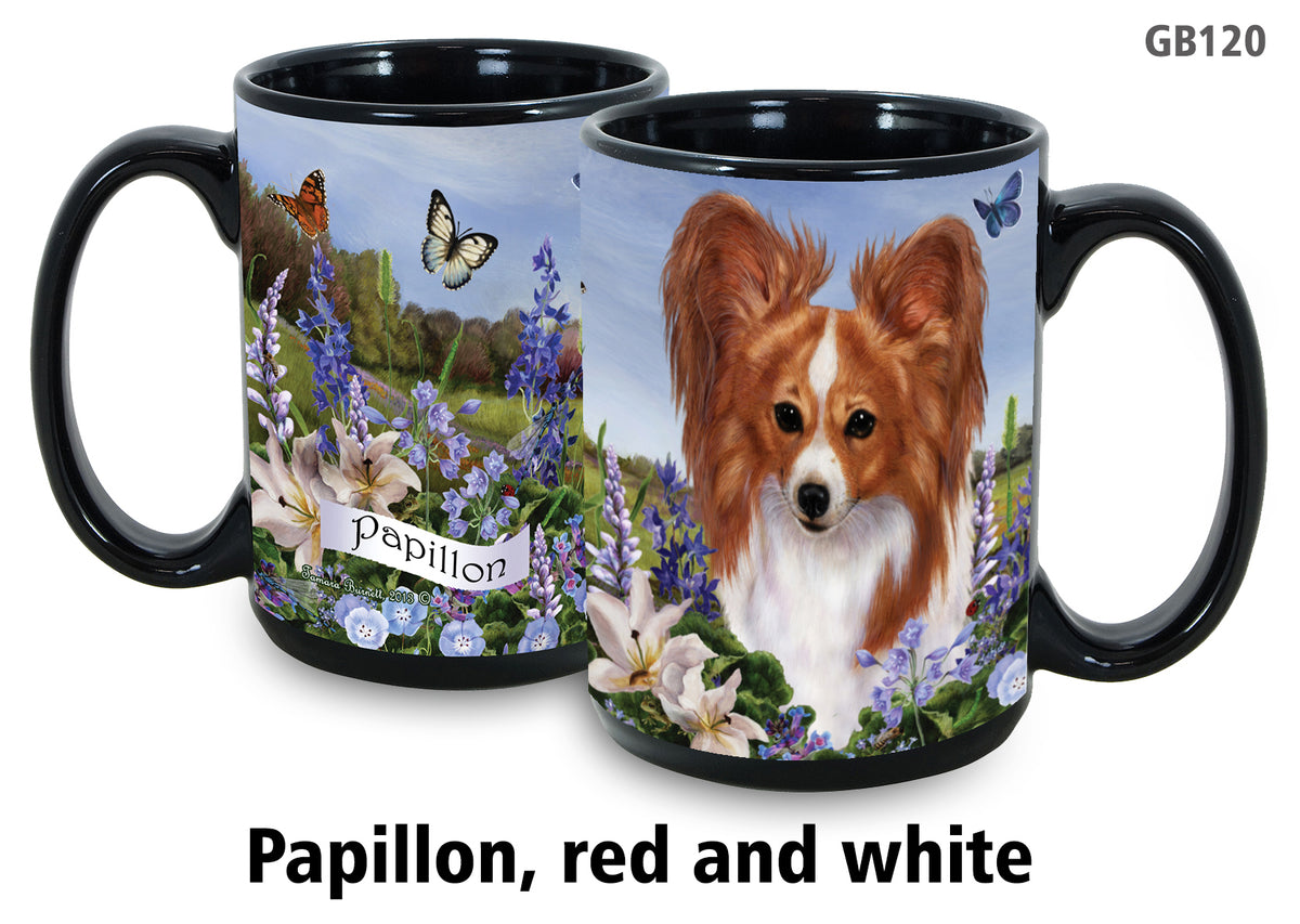 Papillon Red & White - Garden Party Fun Mug 15 oz