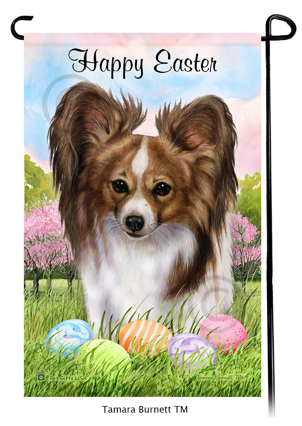 Papillon Happy Easter - Garden Flag