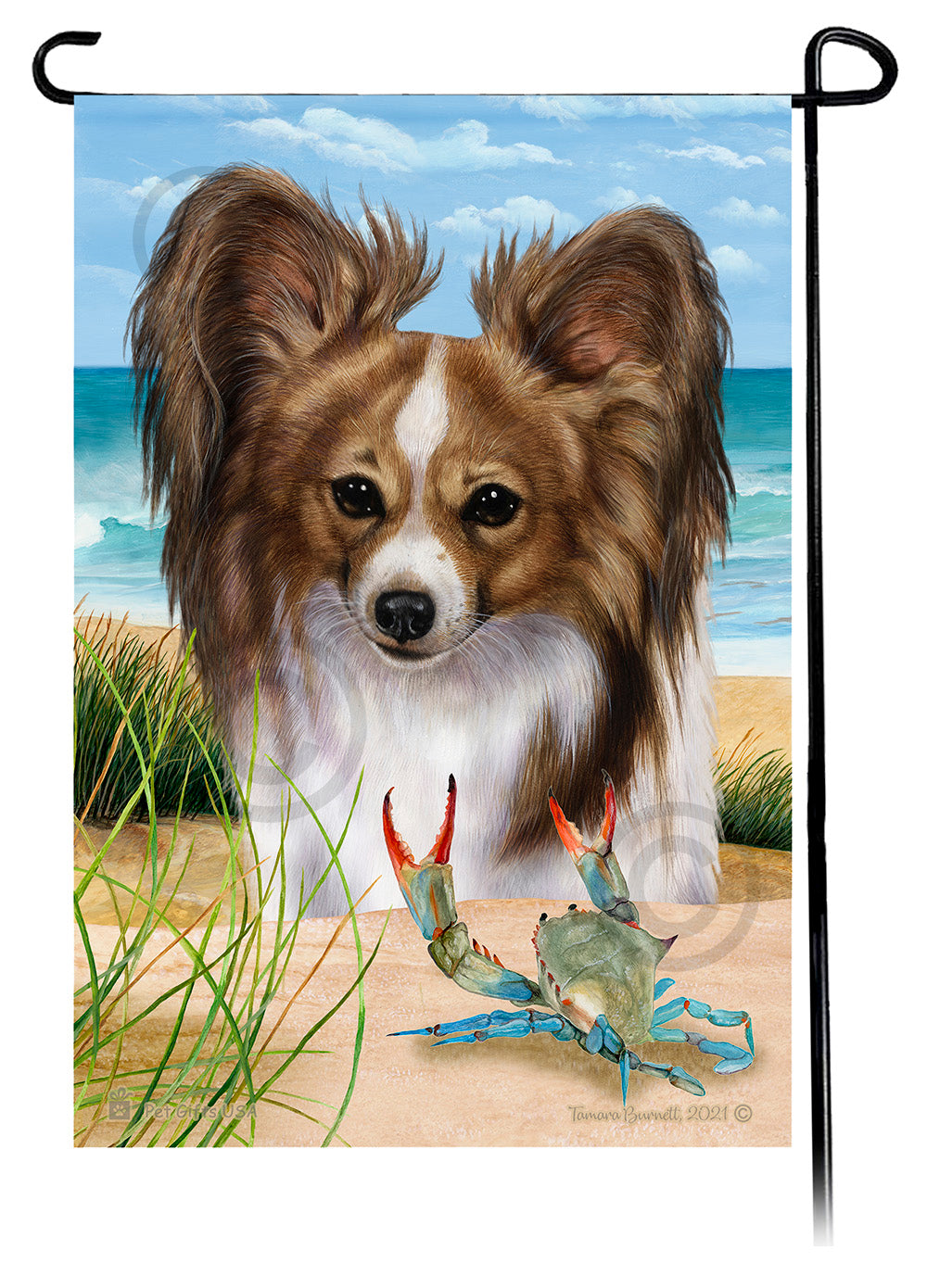 Papillon Summer Flowers Garden Flag