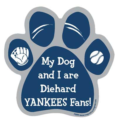 Baseball Diehard Paw Shaped Magnets