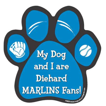  Baseball Diehard Paw Shaped Magnets