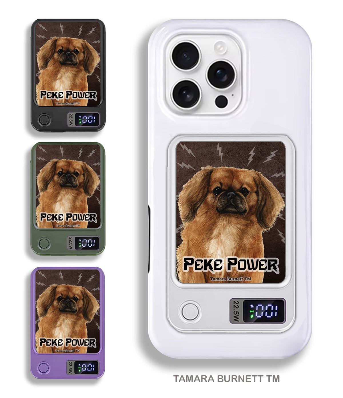 Pekingese Brown Phone Bank Wireless Charger