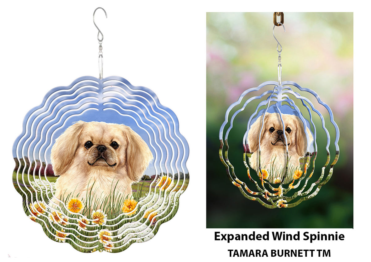 Pekingese Cream Wind Spinner