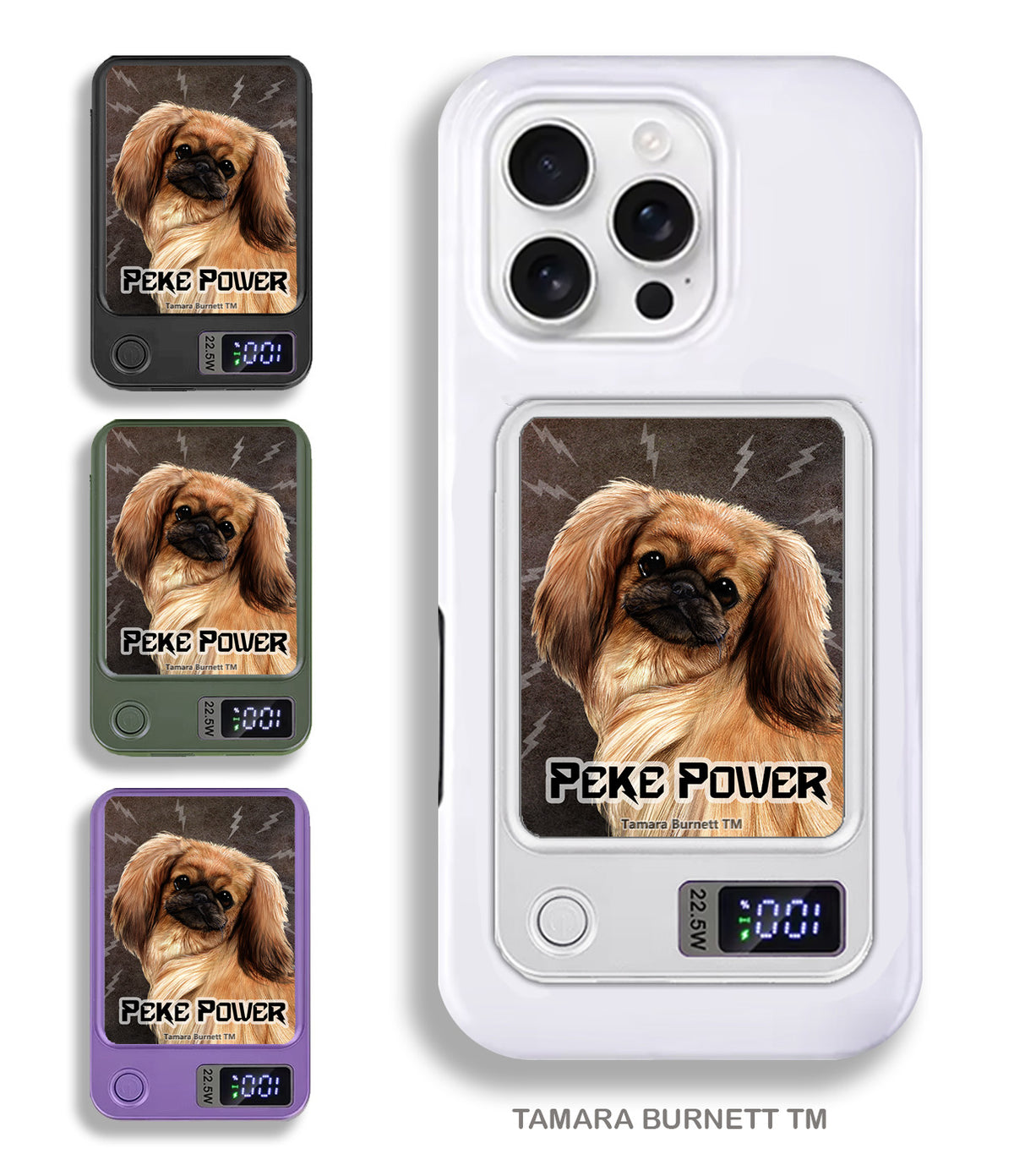 Pekingese Red Sable Phone Bank Wireless Charger