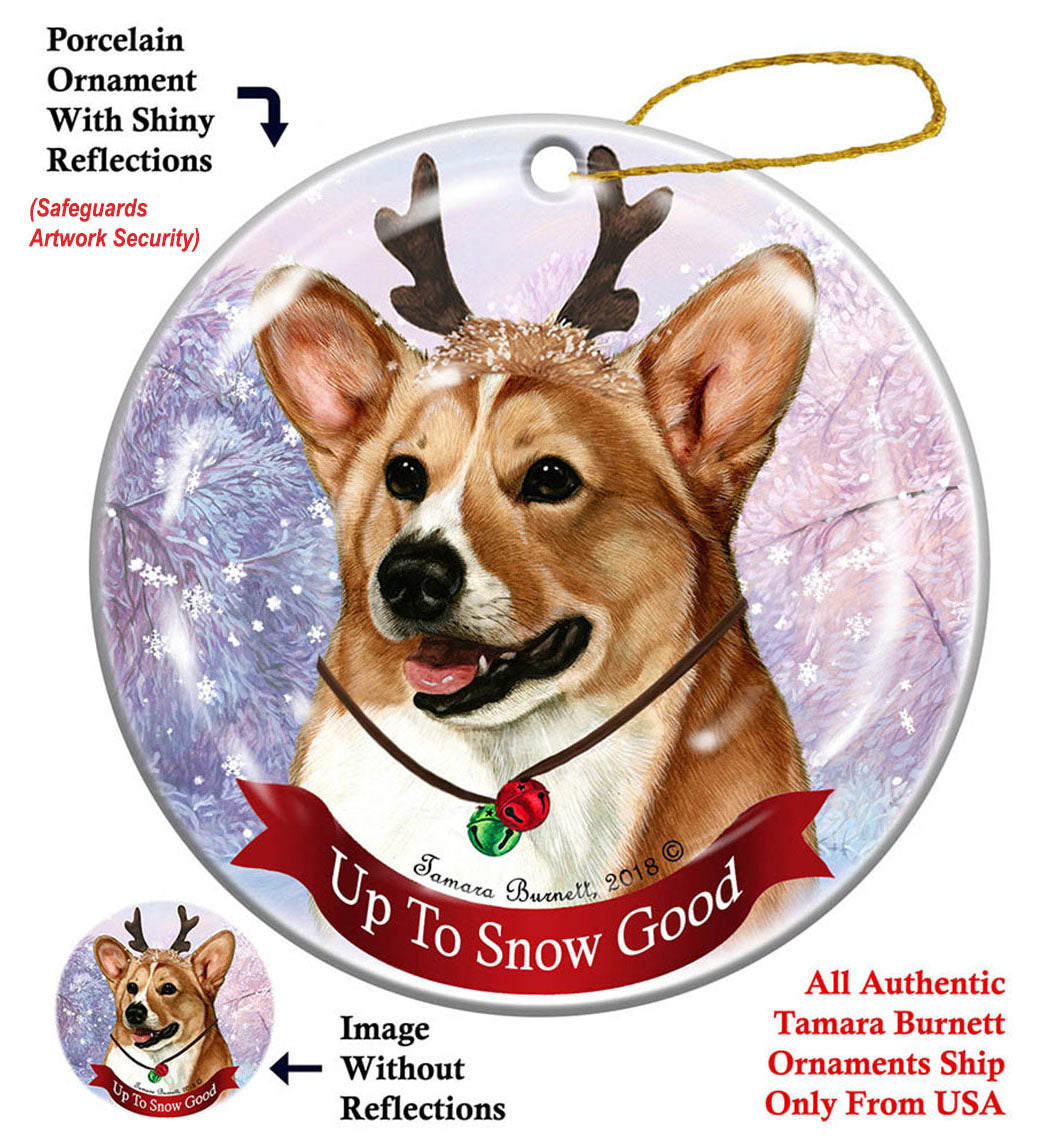 Corgi Pembroke - Up To Snow Good Ornament