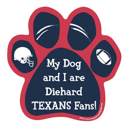  Football Diehard Paw Shaped Magnets