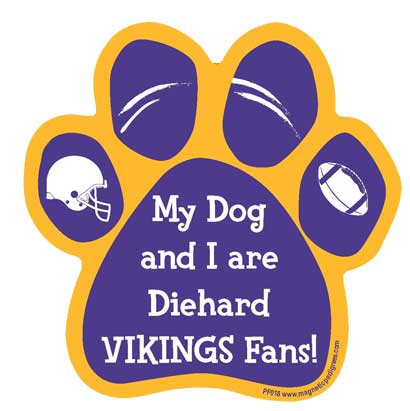  Football Diehard Paw Shaped Magnets