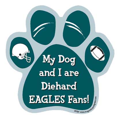  Football Diehard Paw Shaped Magnets