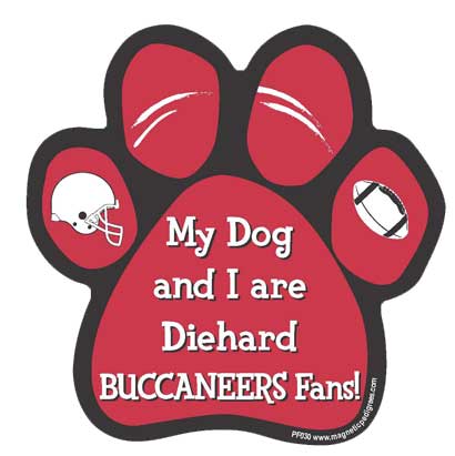  Football Diehard Paw Shaped Magnets