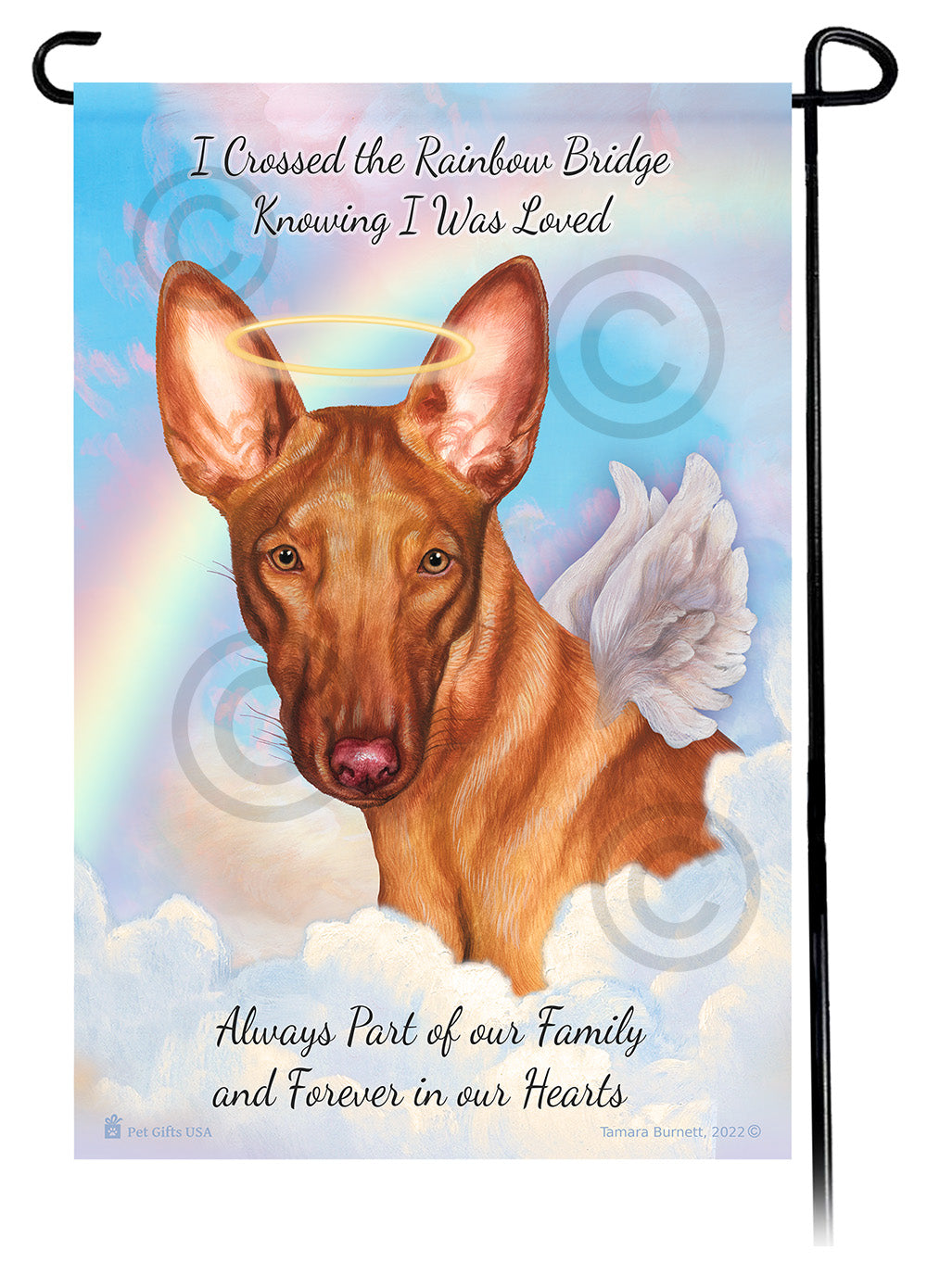 Hound Dog Memorial Garden Flags