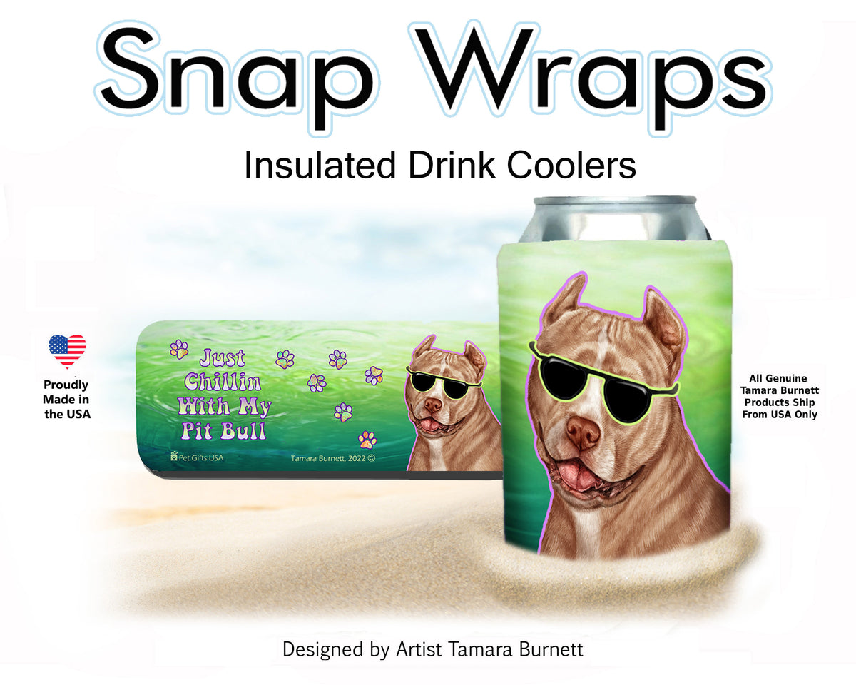Pit Bull Cream and White Cropped Snap Wrap Cozy