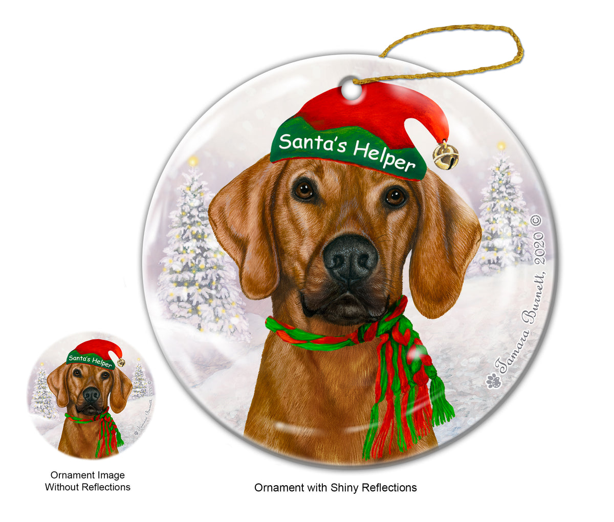 Plott Hound Red Ornament