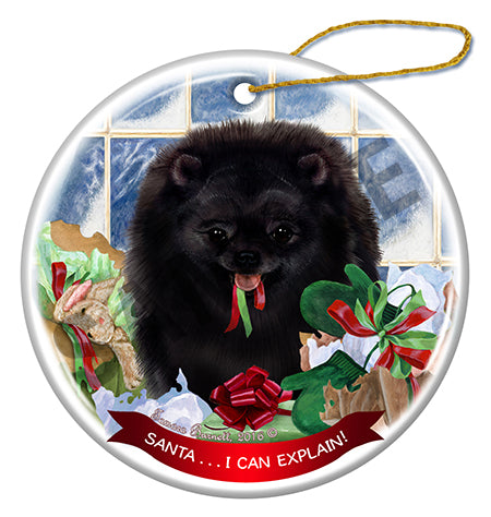 Pomeranian Black Ornament