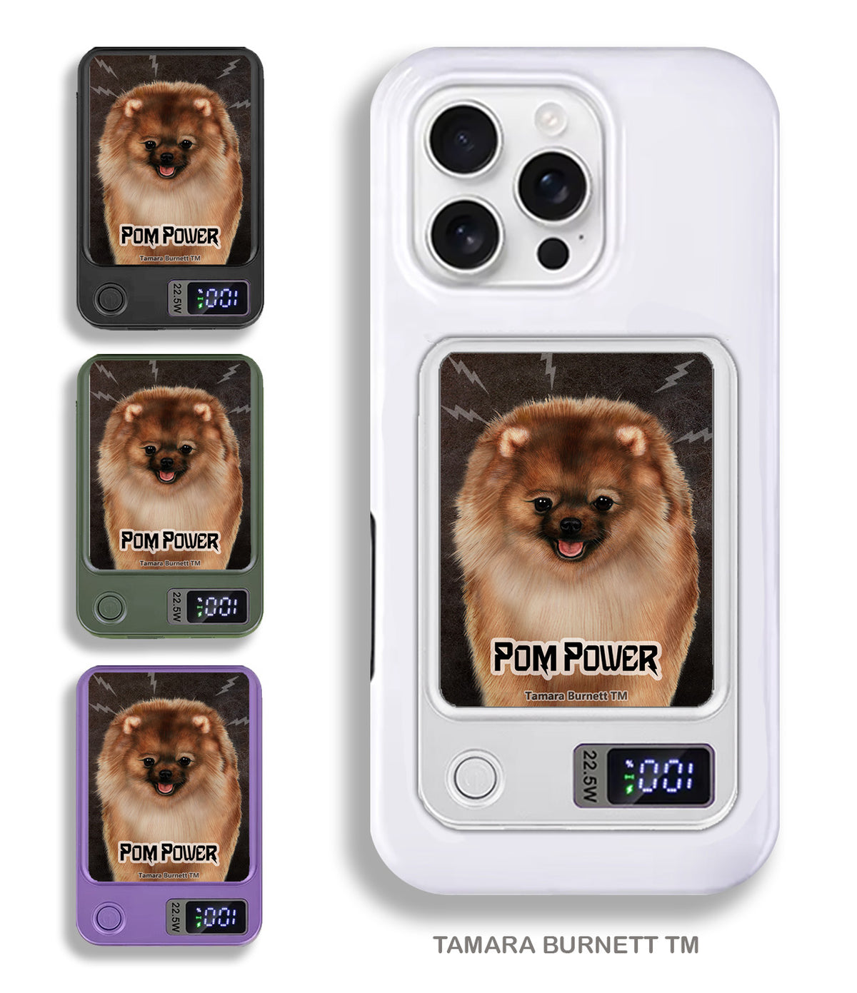 Pomeranian Orange Sable Phone Bank Wireless Charger