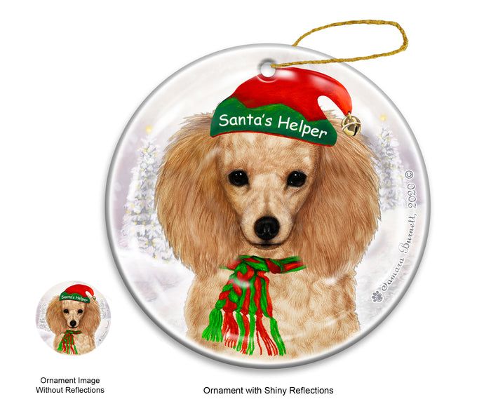 Poodle - Santa's Helper Ornament
