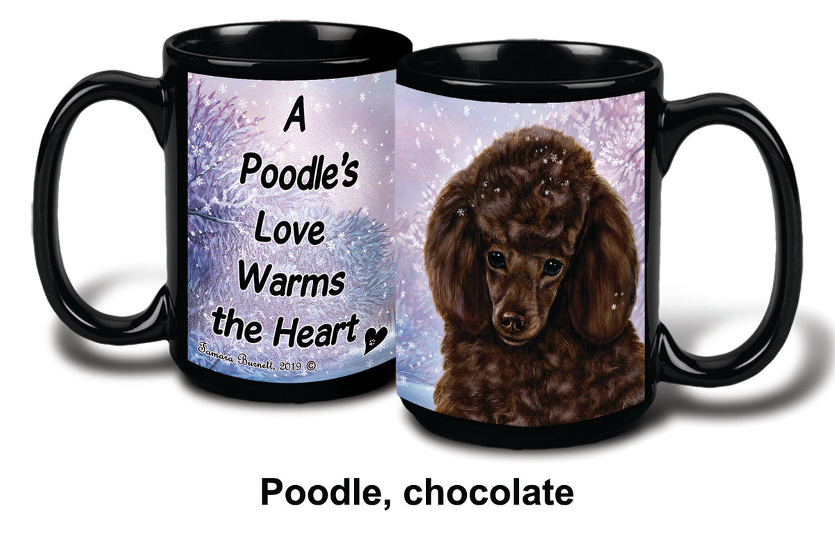 Poodle Chocolate Winter Mug 15 oz