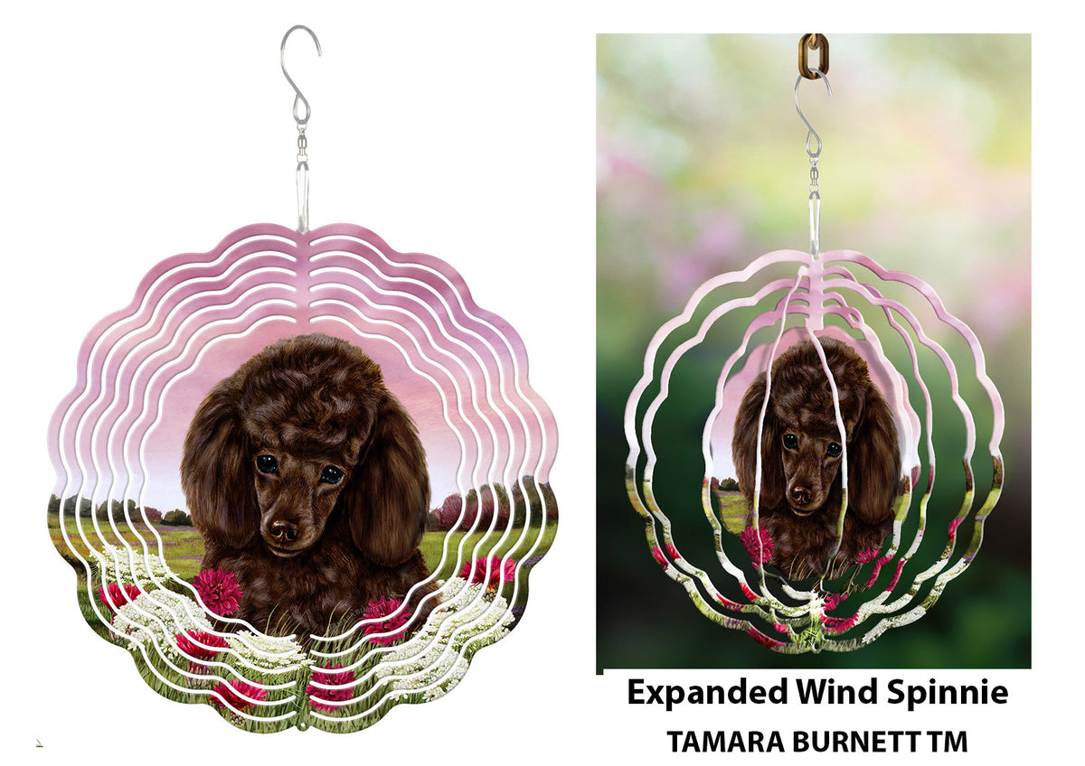 Poodle Chocolate Wind Spinner