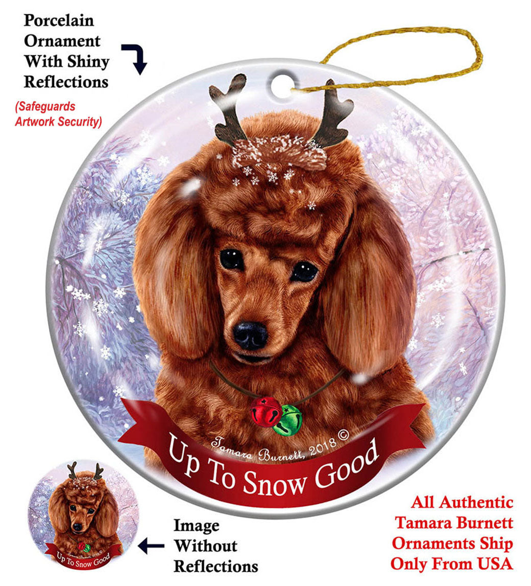 Poodle Red Ornament