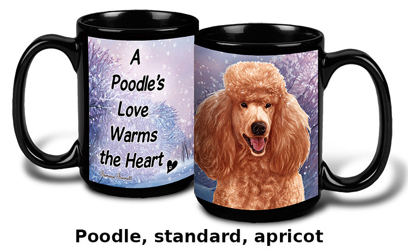 Poodle Standard Apricot Winter Mug 15 oz