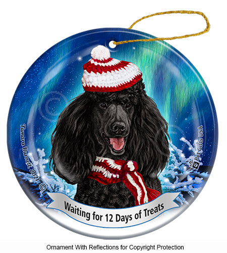 Poodle Standard Black Ornament