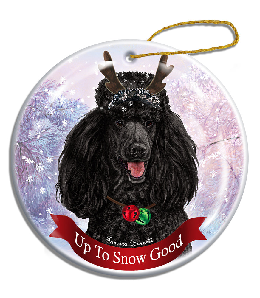Poodle Standard Black Ornament