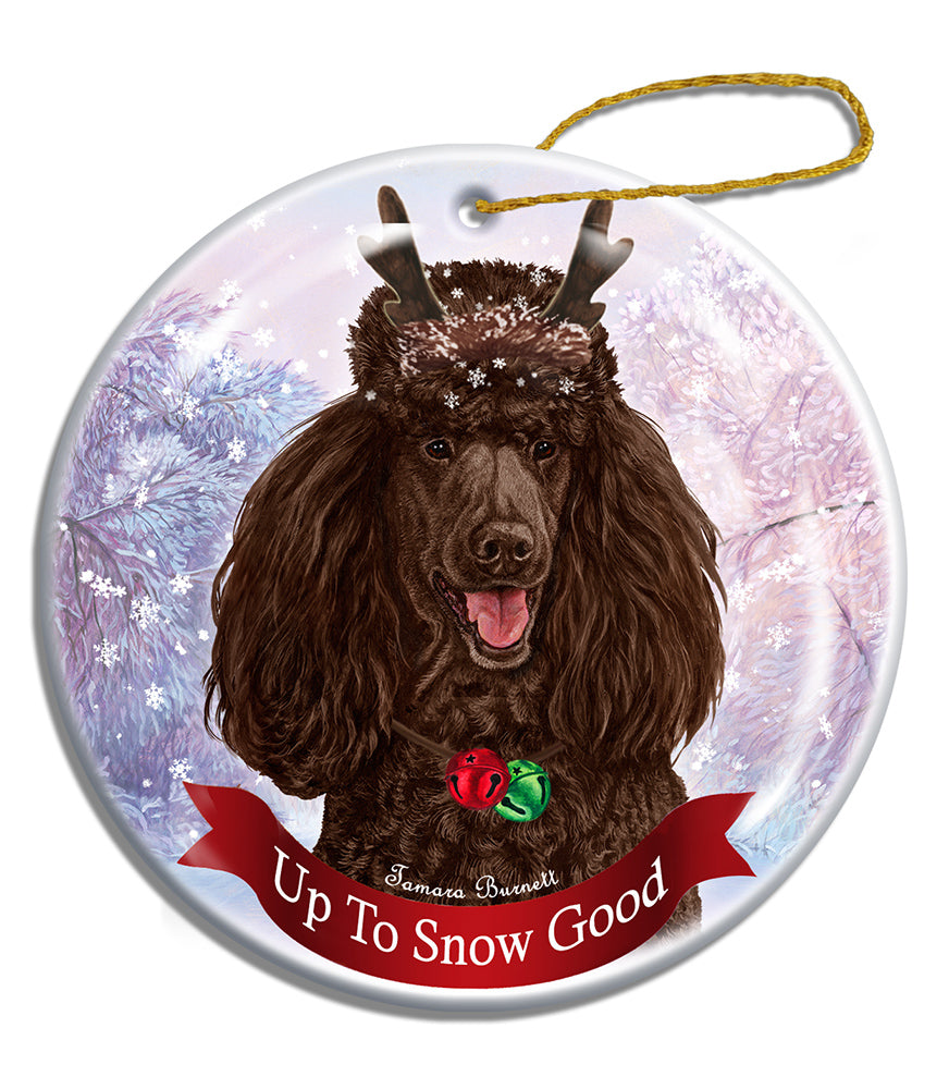 Poodle Standard Chocolate Ornament