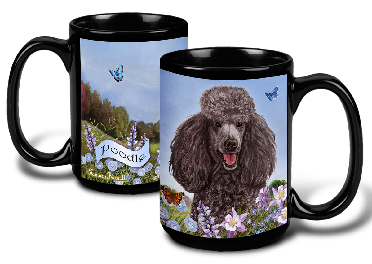 Poodle Standard Silver - Garden Party Fun Mug 15 oz
