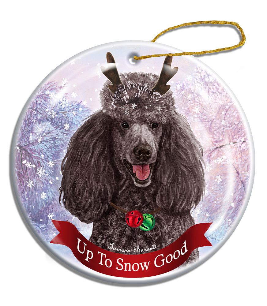 Poodle Standard Silver Ornament