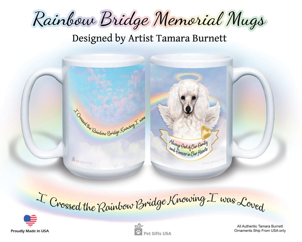 Poodle White Memorial Mug 15 oz