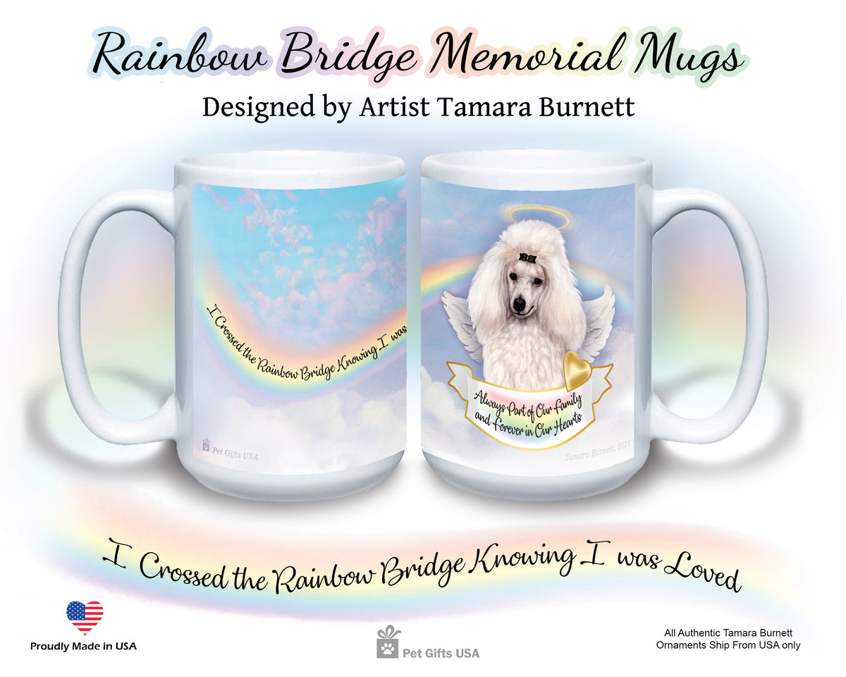 Poodle White Mini Memorial Mug 15 oz