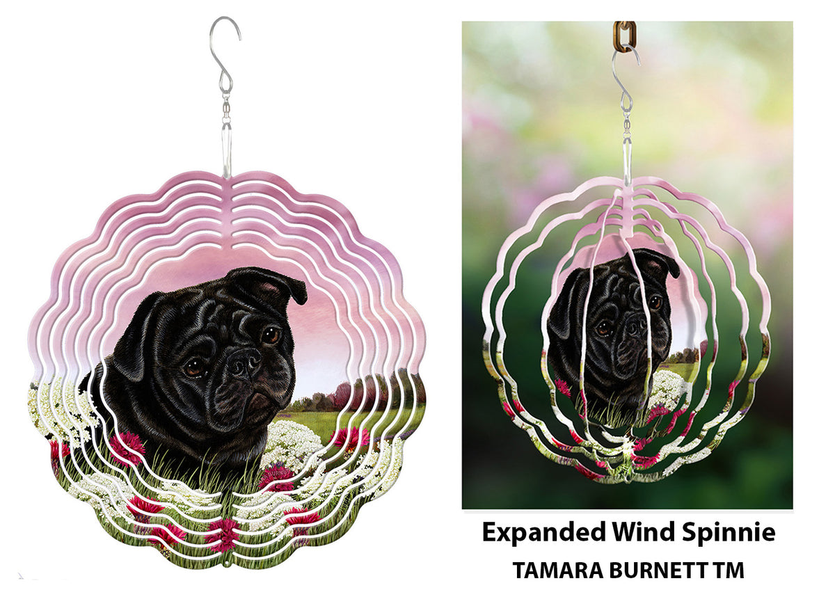 Pug Black Wind Spinner