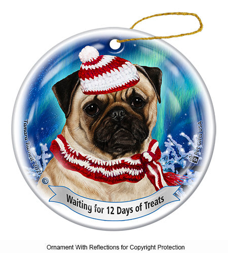 Pug Fawn Ornament